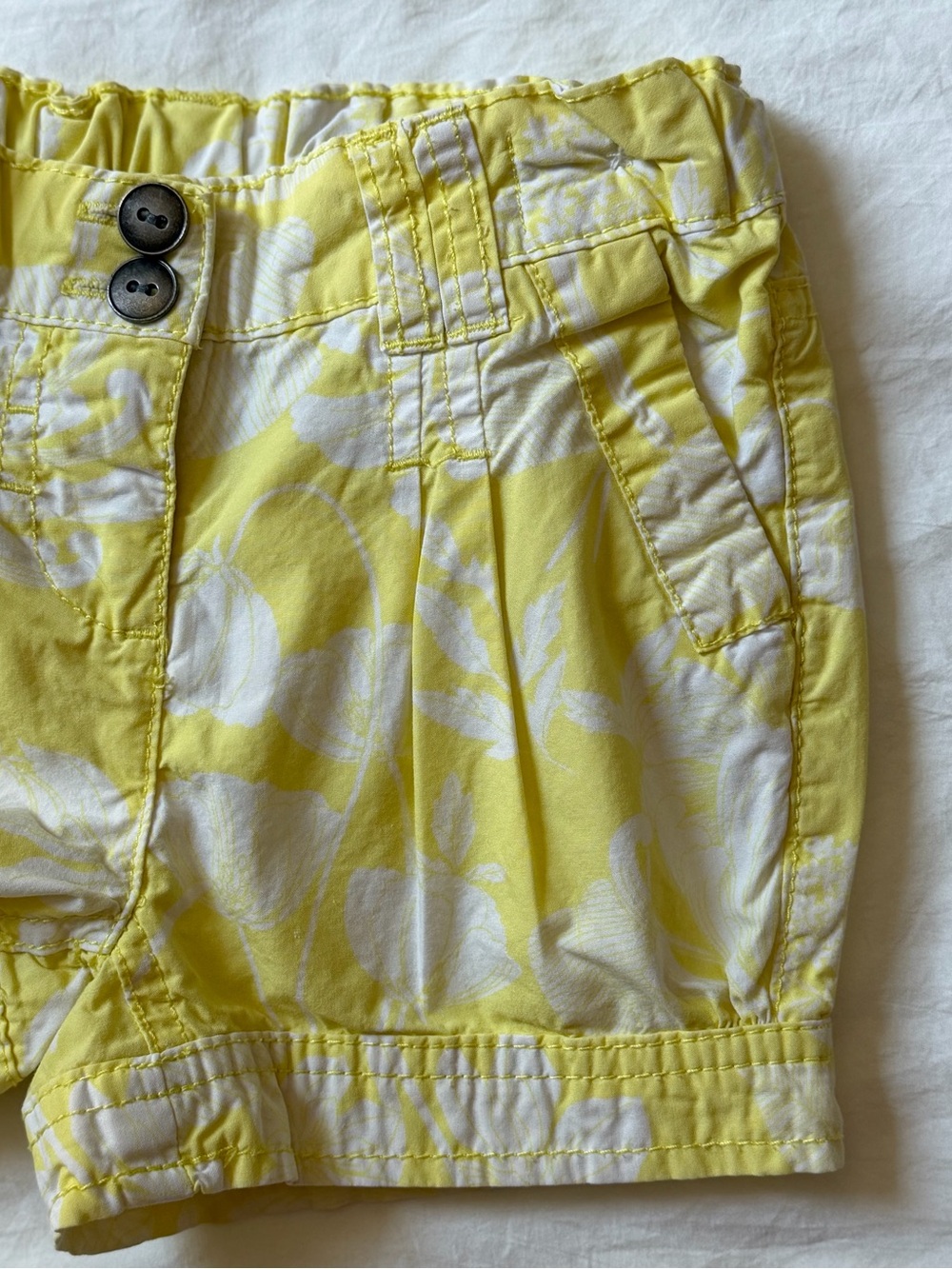 Palomino C&A Girls Yellow Floral Shorts Size 110 4-5Y 5T